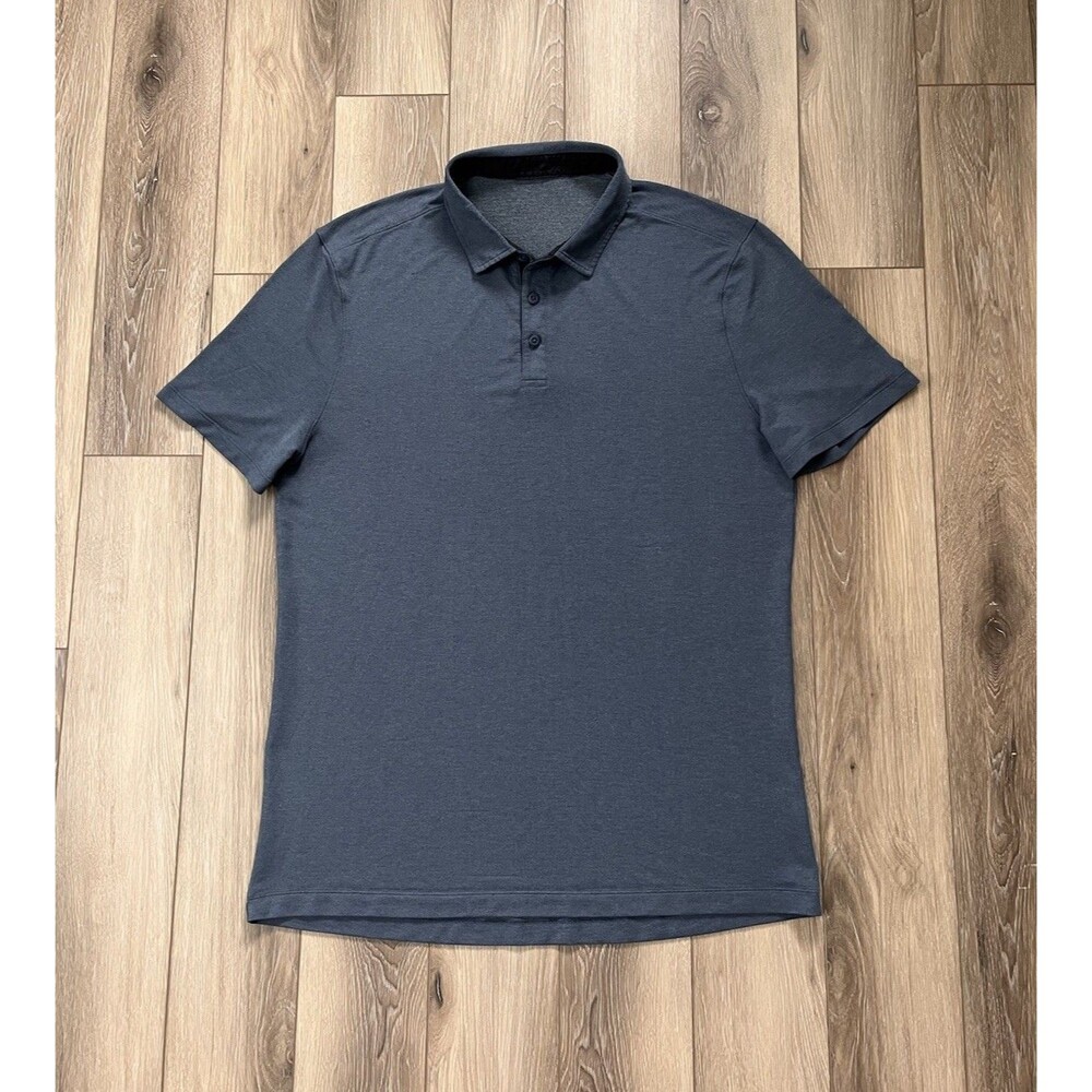 Lululemon Men’s Polo Shirt XL Blue Short Sleeve Performance Golf Casual
